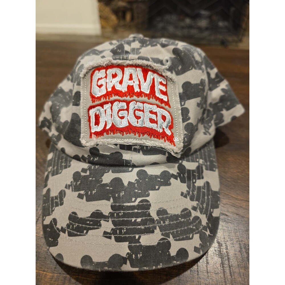 Monster Jam Hat Camo Grave Digger Snapback Cap Feld Motor Sports Red Undervisor⁠